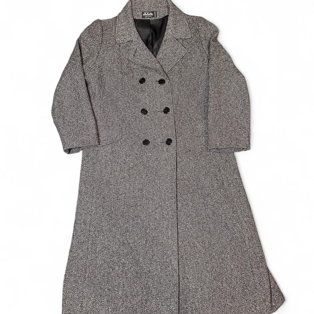 Grey Arlette Women's Wool Long Peacoat